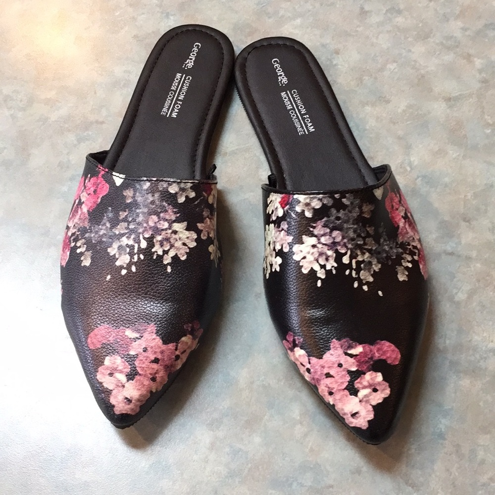 George floral mules